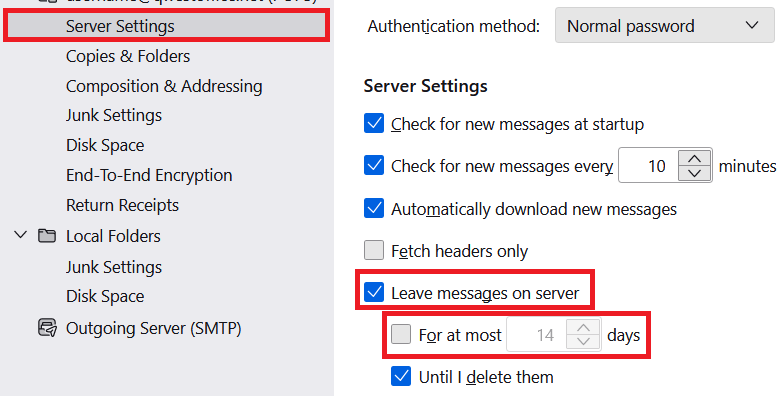 Configure Thunderbird for Windows – Comcast Web Hosting